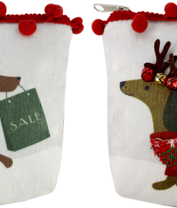 6287 COSMETIC BAGS MERRY CHRISTMAS S/2